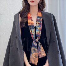 머플러 클래식 프렌치 브띠 스카프 여성 봄가을 숏 롱스틱 머리띠 결박함 가방 찌르다 헤어리본 머리를 묶다 2349875273