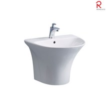 로얄앤컴퍼니 페데스탈 일체형 라운드 반다리 세면기 RWL750A, RWL750A 세면대 도기만주문