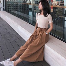 가재울유통 와이드 팬츠 밴딩 바지 여름 데이트 패션 옷 해외여행 휴양지 비치웨어쇼핑몰 574950-9-40596ea