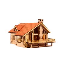 퍼즐피플 3D 영공방 건축물 입체퍼즐모형, 3D목재 전원주택A HO 시리즈, 1Ea