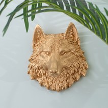 동물머리장식 코끼리 말 거실 늑대 술집 벽걸이 장식, 사자 머리 19.3x22cm