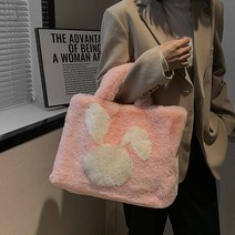 YAPOGI 겨울 숄더백 에코백 겨울 주문폭주 여성 털가방 메신저 가방 대용량 토트 백