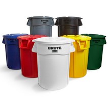 러버메이드 벤티드 브루트컨테이너 121L세트(통+뚜껑) #2632+2631, 회색, 1개