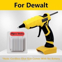 글루건 핫멜트 접착제 실리콘 스틱 본드총 Milwaukee 18V 리튬 이온 배터리 전기 수리 도구 용 7mm 20 개 50W 무선, CHINA, With 30 Glue Sticks 3