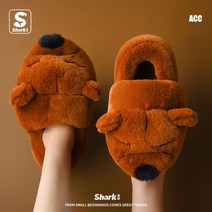 허스키 털 실내화 푹신한 면 슬리퍼 남성 겨울 실내 집 보온 귀여운 굽있는 털 면