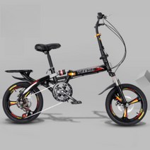 미니벨로 미니벨로자저거 초소형 접이식 12인치 14 인치 자전거, 17. 변속 디스크 브레이크 일체형 휠 블랙【충격 완화, 04. 20인치