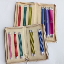Knitpro Zing 더블 포인트 알루미늄 뜨개질 바늘 세트 디럭스 및 직조 도구 15 cm 20cm, 20 cm