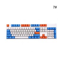 포인트 키보드 도자기 키캡 108 개/대 PBT 컬러 매칭 키 캡 체리 MX 기계식 교체, 7