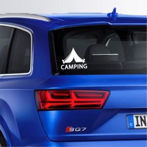 차량용 캠핑 동호회 로고 스티커 새차선물 카스티커 차스티커 포인트스티커 차량용품, 대형, 블랙
