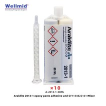 금속 접착제 강력주물용접착제 초강력 Araldite 2013 메탈 컬러 2 액형 에폭시 페이스트 접착제 낮은 수축, 08 10Pcs2013andMixer