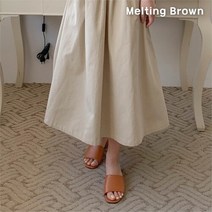 로즈블로썸 멜팅브라운 여성 데일리 로우힐 토오픈 슬리퍼 뮬 9color (8249197)