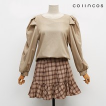 코인코즈 린넨 볼륨 핀턱 소매 블라우스 (IY1AB8140)