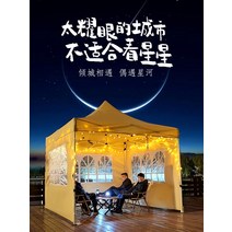 캐노피전막 텐트 그늘막 접이식 야외 캠핑 대형 우산 카키색 도어 천막이 있는 4피트 4모퉁이 비 창고 방지 천막 스톨, [19] 두꺼운 자동 프레임 3x4.53 측면 천 카키