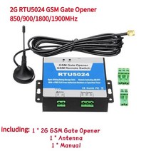 대문번호키 유리문 도어락 전자 현관문 4G RTU5024 GSM 게이트 오프너 릴레이 스위치 무선 원격 제어 도어 액세스 SMS 안테나 통화, 다크 그레이