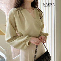 [카라] KARRA 셔링랩브이넥블라우스_KB3SBL060Q