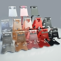 BAMON 고급형 알루미늄 스마트폰 거치대 접이식 휴대용 핸드폰 스탠드 태블릿PC 탁상용 책상, C2(태블릿용), 검점