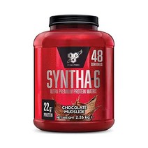 BSN 신타 6 근육과 을 위한 초프리 단백질 파우더 초콜릿 머드슬라이드 2.26kg 48인분, 2.26kg (1팩)