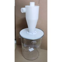 고출력 소형 이동식 싸이클론 집진기 필터 목공 먼지 진공 흡입 사이클론, 22리터 투명통에 50구경