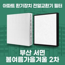 부산 서면2차봄여름가을겨울 아파트 환기시스템 전열교환기 필터 H13등급 공동구매, 기본세트(헤파1+프리2)