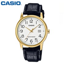 CASIO 카시오 남성 MTP-V002GL-7B2D 가죽밴드 손목시계