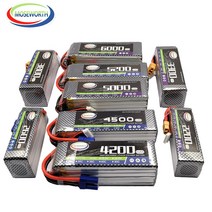LiPo 배터리 RC 비행기 드론 2S 3S 4S 6S 7.4V 11.1V 14.8V 22.2V 1300 1500 1800 2200 3500 4200 5200 6000mAh 30C, 16 3S 3500 30C XT60