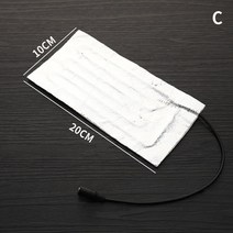 캠핑용전기장판 차박온열매트 USB온열매트 1PCS USB 히터 전기 난방 패드 열 옷 야외 모바일 온수 DC 어댑터 매트 5v, [06] 10X20CM