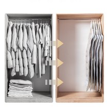 청소기필요없는 이불 옷 패딩정리 진공팩 옷걸이형 압축팩, 135x70cm