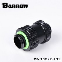 커스텀수냉 pc 쿨러 게이밍 배로우 화이트 블랙 실버 골드 G1 / 4 "남성 로터리 커넥터/익스텐더 (22-, 01 TSSXK-A01_02 black