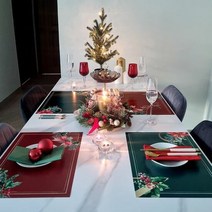 1300K 일회용 종이 테이블 식탁매트 10P 세트 크리스마스 엘라, 단품