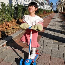 로얄키즈 유아 킥보드 장갑 핸드워머 어린이 자전거, 쁘띠핑크