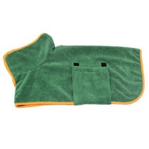 펫드라이룸 개 목욕 가운 수건 애완 동물 건조 코트 흡수 타올 대형 중형 소형 슈퍼 패스트 드라이 소프트 조절 가능, green+L