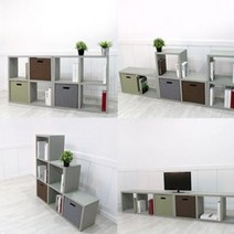 다용도 공간박스 책장 수납 리빙박스 조립식 선반, 블랙