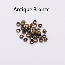 쥬얼리 보석 제작도구 500 개/묶음 골드 실버 구리 볼 크림프 엔드 비즈 직경 1.5-3mm 스토퍼 스페이서 DI