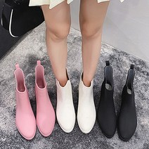 베리슈 여성 3cm 첼시 앵클 레인부츠 반장화 발목 고무장화