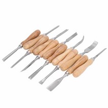 우드카빙키트 12PCS Wood Carving Tools CRV Blade Handle Chisel Set for DIY, 한개옵션0