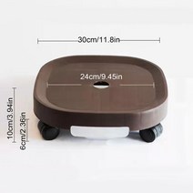 24cm/27cm 플랜트 캐디 바퀴 4 개 및 배수 트레이 정원 롤링 플랜터 트롤리 플랜트 스탠드 트레이 적재 용량 50KG/60KG, [07] 24cm Load 50KG