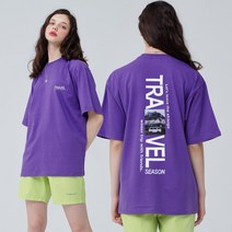 매드문 사은품증정 트래블 전사나염 오버핏 반팔 티셔츠