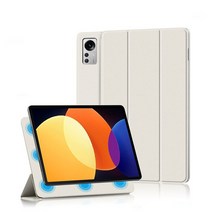 샤오미-mi 패드 5 프로 12 4 인치 용 케이스 초박형 마그네틱 스마트 커버 MiPad Pro 12.4 quot용 자동 웨이크 업 포함, [02] WHITE, 01 MiPad 5 Pro 12.4