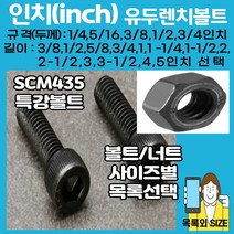 볼트가게 인치 유두렌치볼트; 5/16- 3인치 특강인치유두볼트, 1개