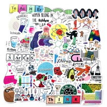 오브젝트스티커 힙한 다꾸팩 레터링 투명 흑백 포인트 스티커 다꾸세트 50Pcs 과학 실험실 화학 과학자 재미 있은 DIY 노트북 가방 오토바이 자동차 Decals 822EA 1, 단일옵션