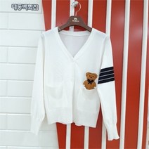 엠벨라 DP01 곰 포인트가디건 OMBBS1G002