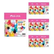 유니아트 G001 2000 퐁퐁 1번 사이즈혼합 폼폼이, 혼합 색상, 20개