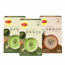 유니레버 립톤 말차밀크티 19g x 10개입 2개 + 우롱밀크티 19g x 10개입 1개, 단품