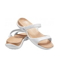 크록스 클레오 우먼 여성슬리퍼 화이트/브라운