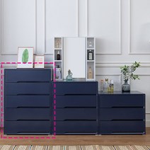 카라 600 5단서랍장 SR-P40, SR-P40 네이비