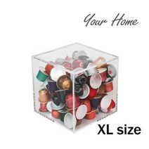 유얼홈 아크릴 5mm 오리지날 돌체구스토 버츄오 일리 캡슐보관함 홀더 큐브 상자, XL, 1개