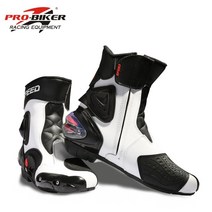 바이크부츠 오토바이부츠 PRO-BIKER-스피드 바이커 부츠 내마모성 극세사 가죽 레이싱 모토 크로스 라이딩