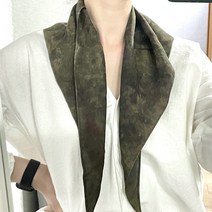 천연염색 40대 여성 봄 여름 가을 시원한 피부자극없는 쁘띠 미니 인견 삼각 목 스카프