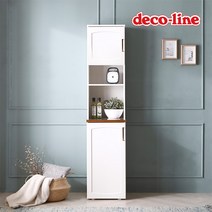 데코라인 코넬 르네 높은 400 틈새 수납장 DGJ013C, 아이보리:멀바우
