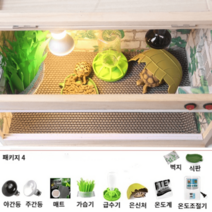 육지거북 사육장 아크릴 온실 도마뱀 파충류 레오파드 게코 병아리 하우스, 50cm 사육장세트4